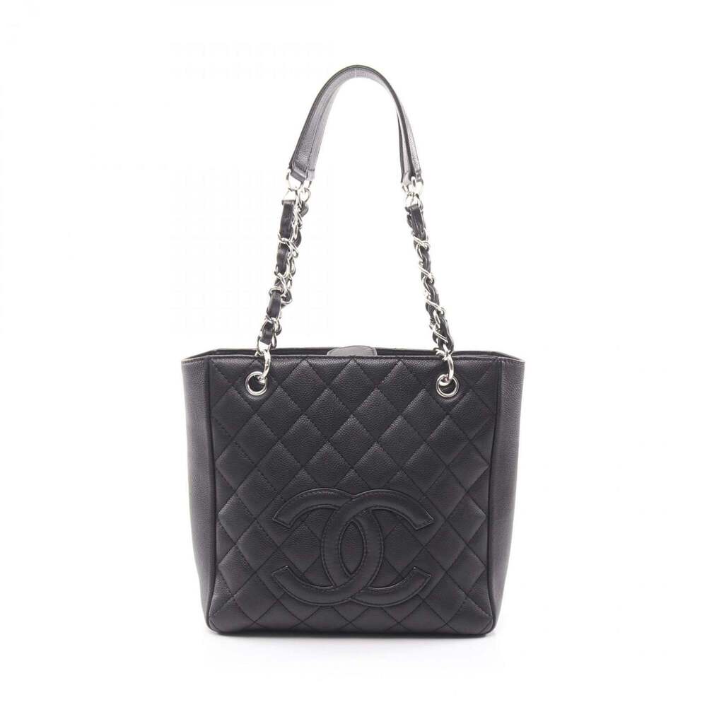 CHANEL Matelasse PST Tote Bag in Calfskin Leather (Cowhide) for Women, Black